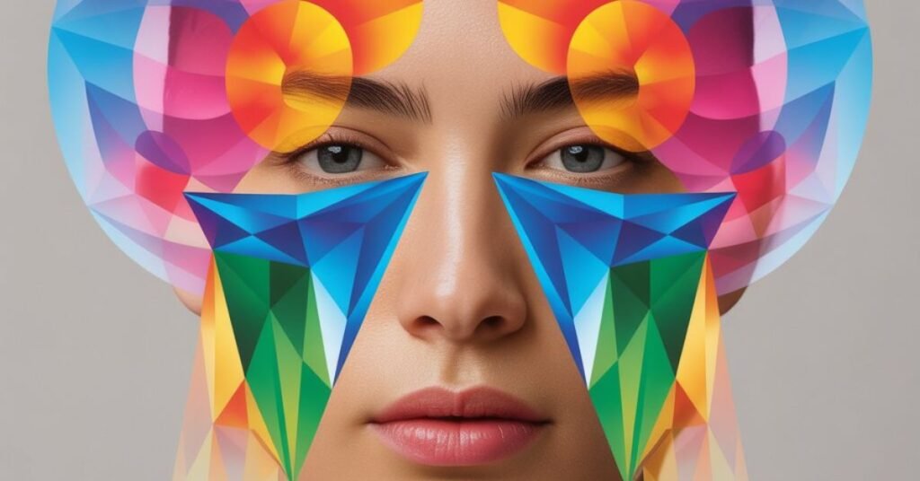 add shape and color to the face