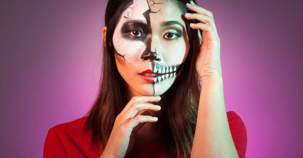 how to do skeleton makeup simple step by step